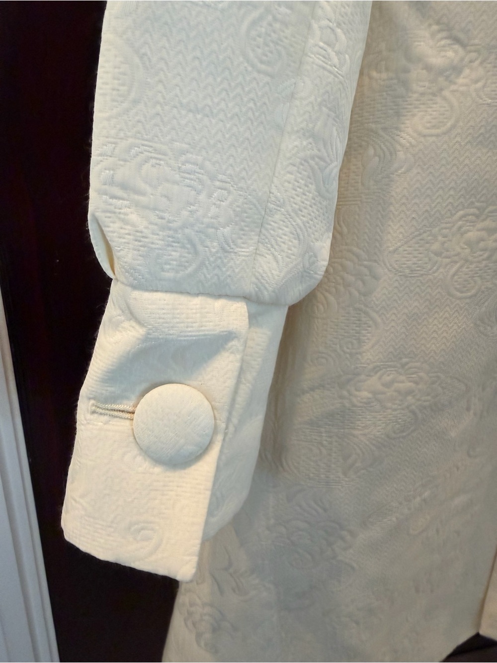 George Simonton CollectionCream Embossed Coat - Picture 8 of 16